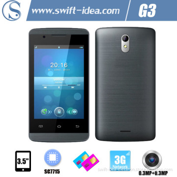 3 Colors 3.5 Inch Sc7715 3G Dual SIM Consumer Cellular Phones (G3)